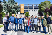 Profesores y estudiantes del máster de Periodismo 360 en RTVE Madrid