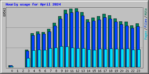 Hourly usage for April 2024