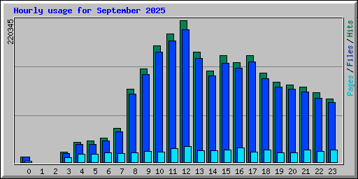 Hourly usage for September 2025