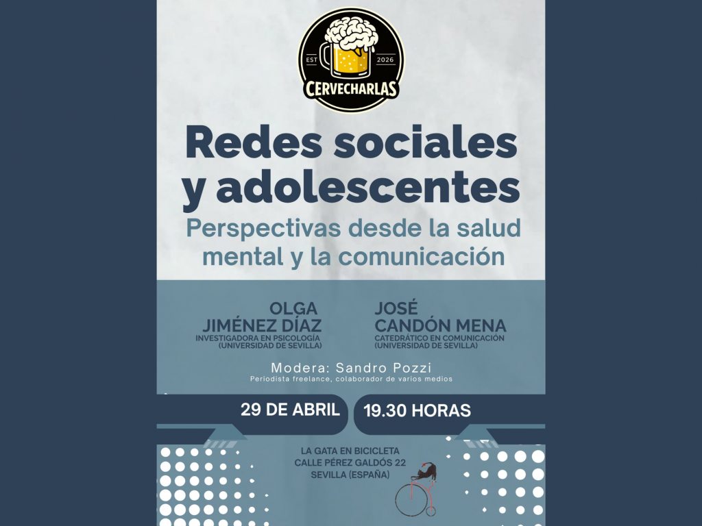  “Redes sociales y adolescentes”, a debate en una nueva sesión de CerveCharlas en Sevilla