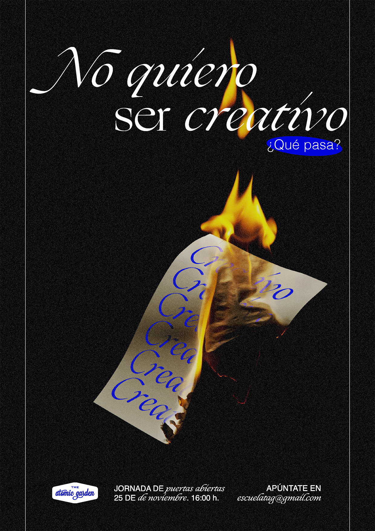Cartel "No quiero ser creativo"