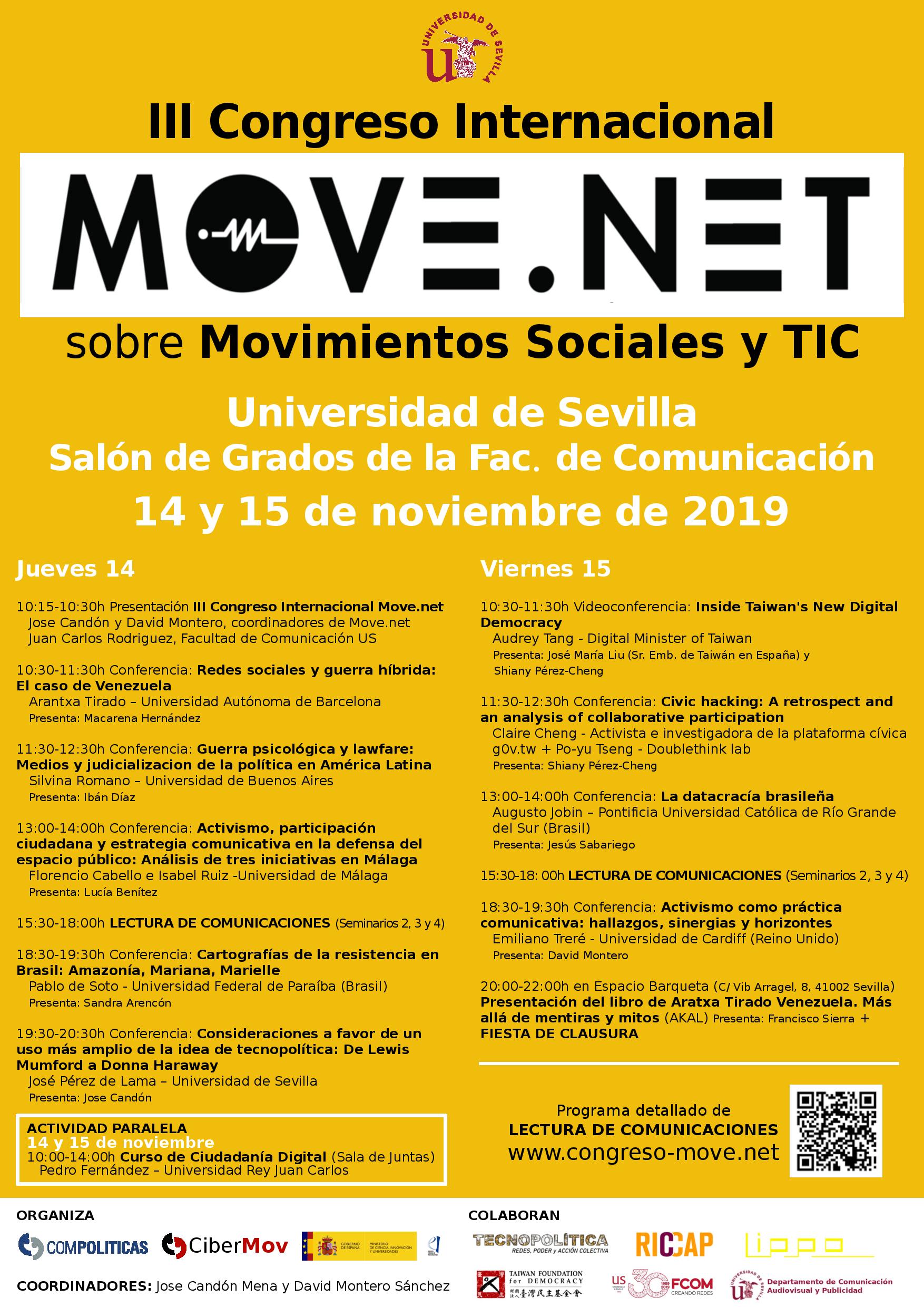 III Congreso Movenet en la Facultad de Comunicación de la Universidad de Sevilla