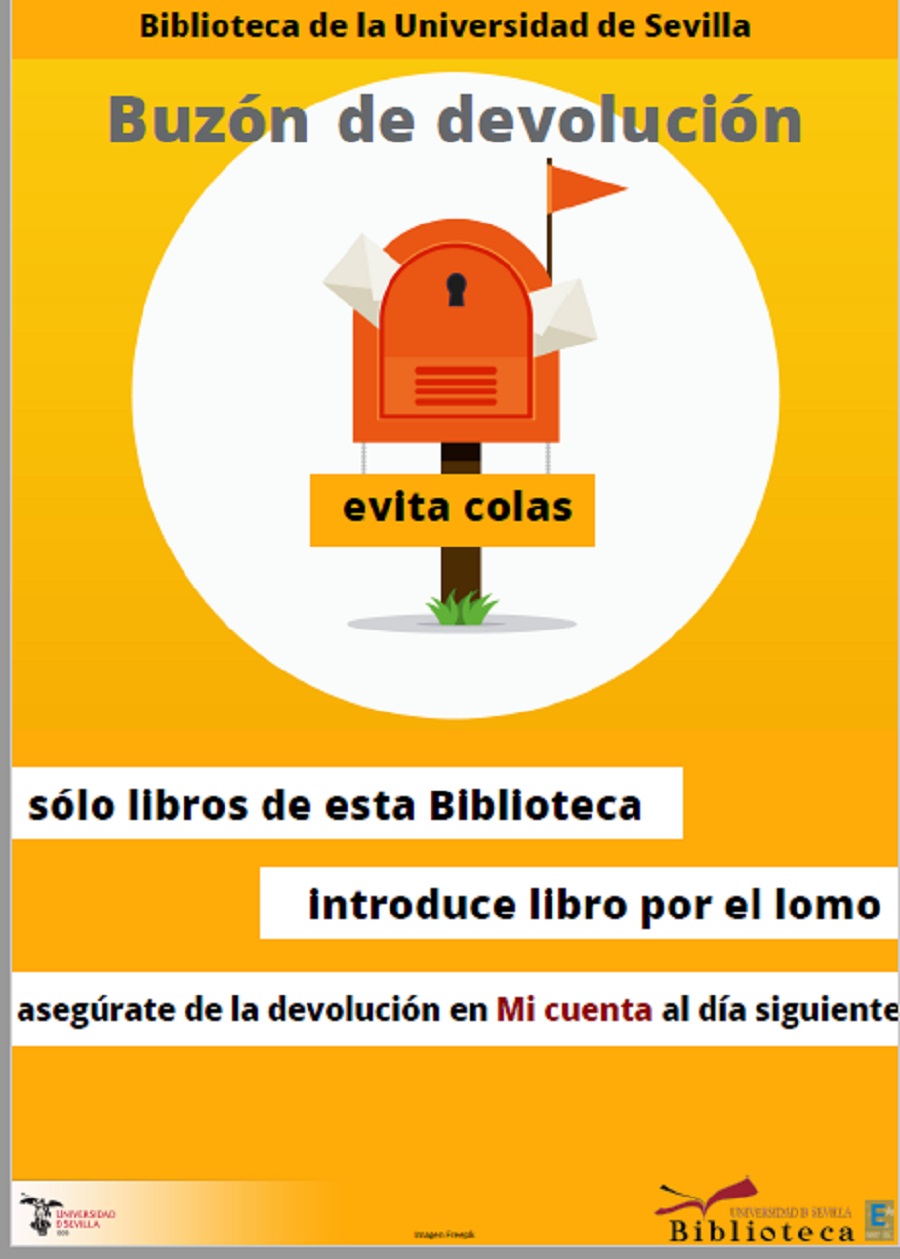 Buzón de devolución de libros de la Biblioteca en la FCom
