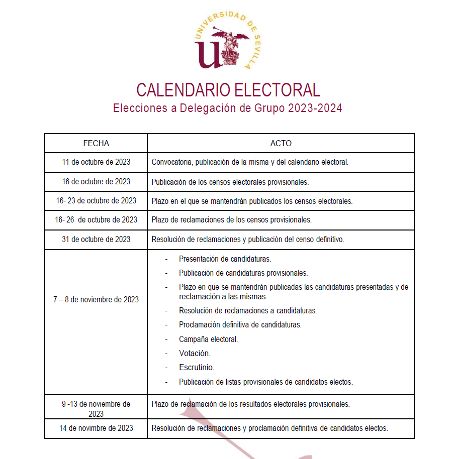 Calendario Electoral