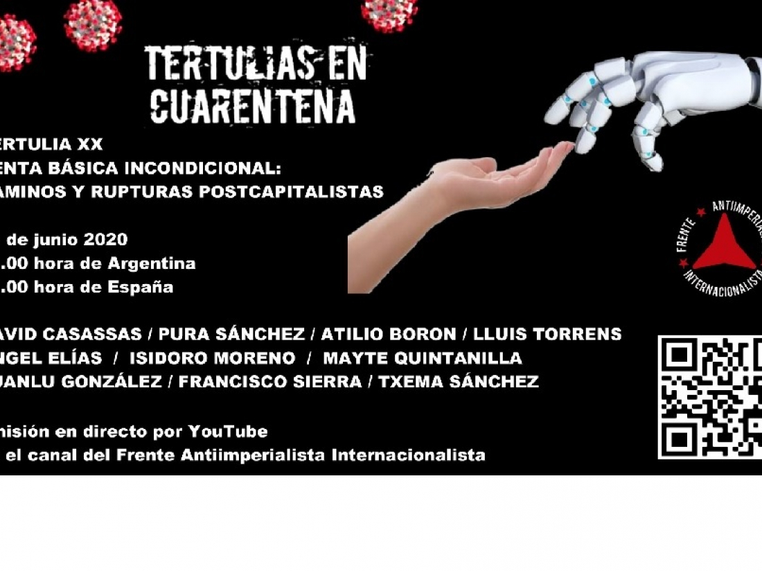 Francisco Sierra participa en conversatorio digital sobre renta básica universal