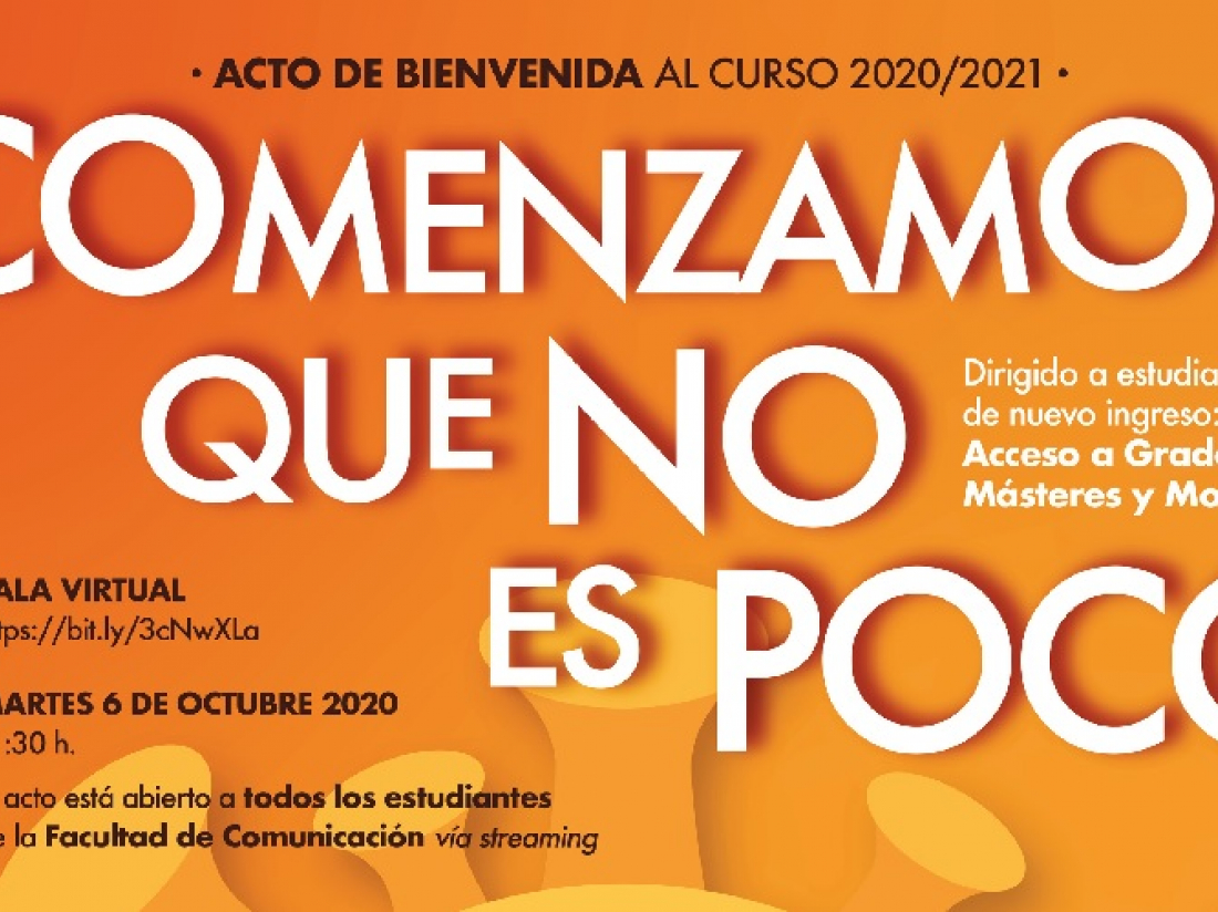 Acto de bienvenida en la FCom el 6 de octubre