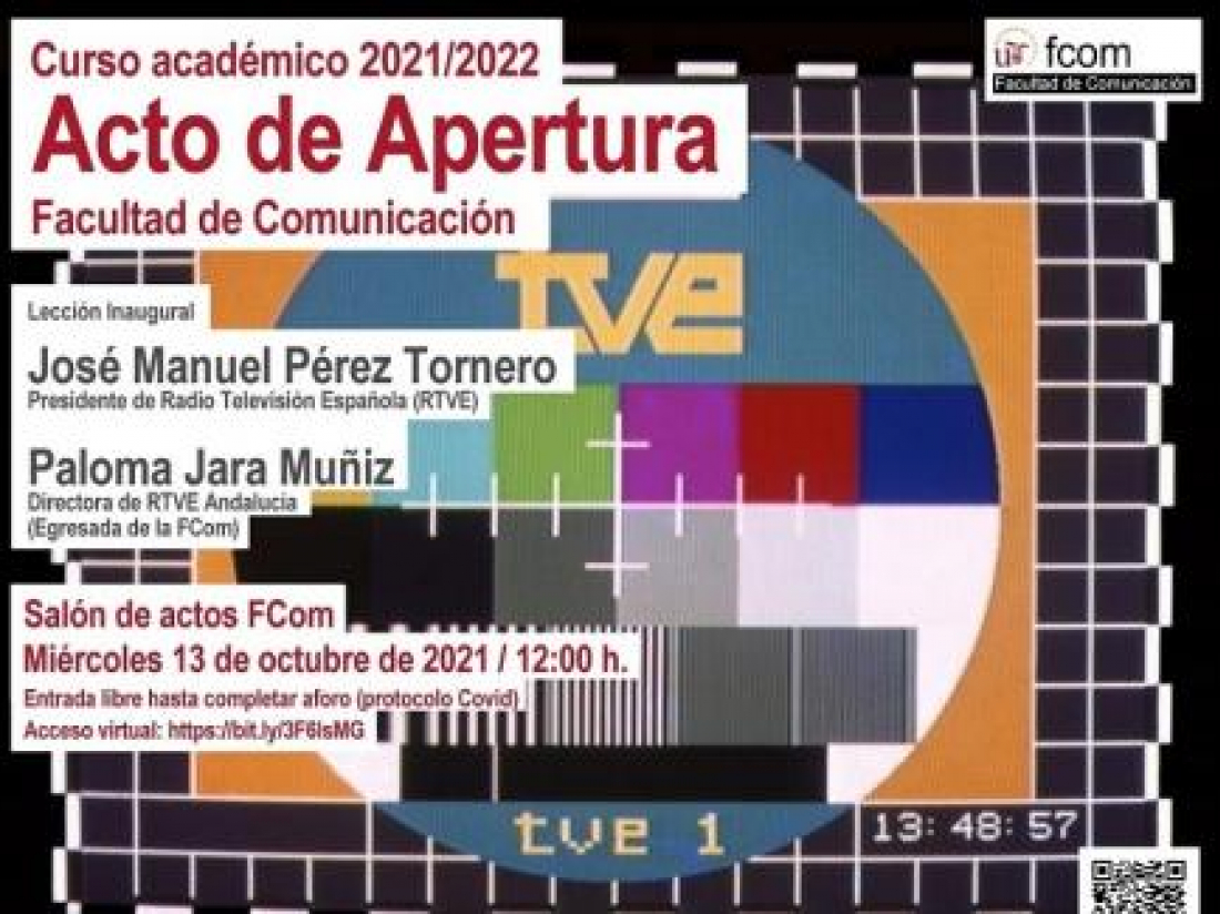 FCom en streaming: Acto de apertura del curso 2021-22