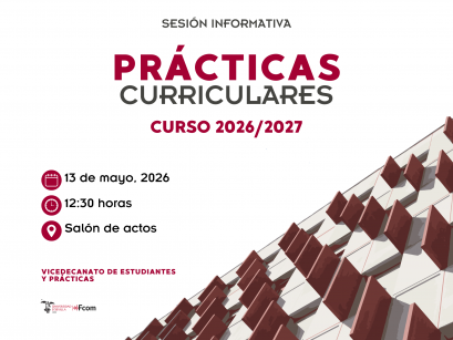 Sesión informativa sobre prácticas curriculares para el curso 2026/2027