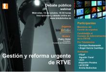 Francisco Sierra en un webinar sobre la reforma de RTVE