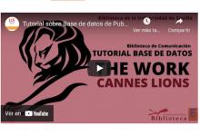 Tutorial sobre la base de datos The Work: Cannes Lions elaborado en la FCom