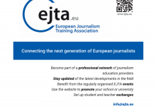 Asociación Europea de Formación de Periodistas (EJTA)  La Universidad de Sevilla ha sido aceptada como nuevo miembro de la Asociación Europea de Formación de Periodistas (EJTA) 