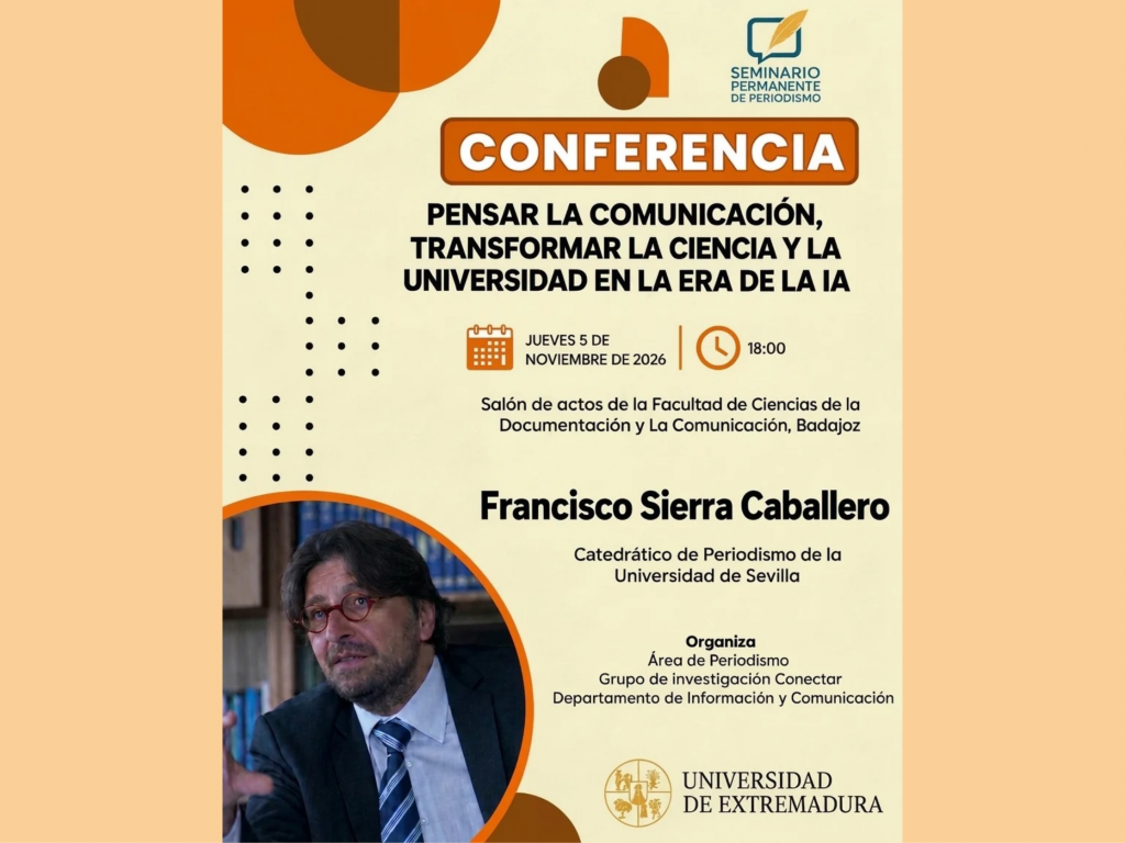 Francisco Sierra Caballero impartirá una conferencia sobre comunicación, ciencia y universidad en la era de la inteligencia artificial